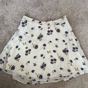 Floral print mini skirt